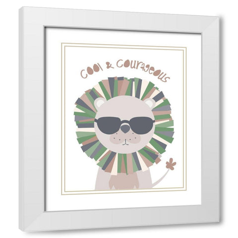 Cool_Lion White Modern Wood Framed Art Print with Double Matting by McCully, Jennifer