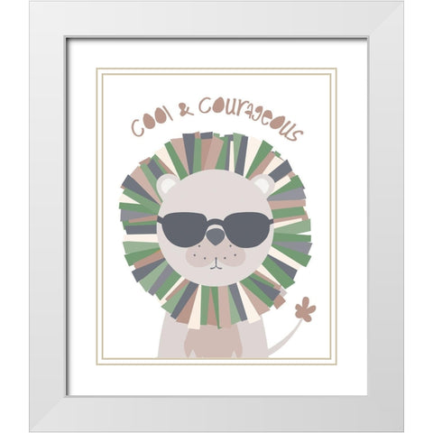 Cool_Lion White Modern Wood Framed Art Print with Double Matting by McCully, Jennifer