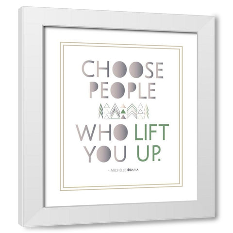 PeopleWhoLiftYouUp White Modern Wood Framed Art Print with Double Matting by McCully, Jennifer