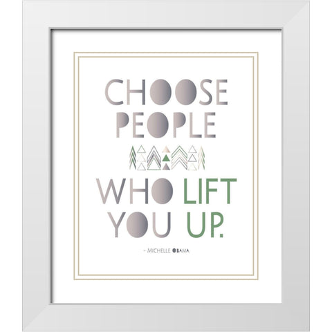 PeopleWhoLiftYouUp White Modern Wood Framed Art Print with Double Matting by McCully, Jennifer