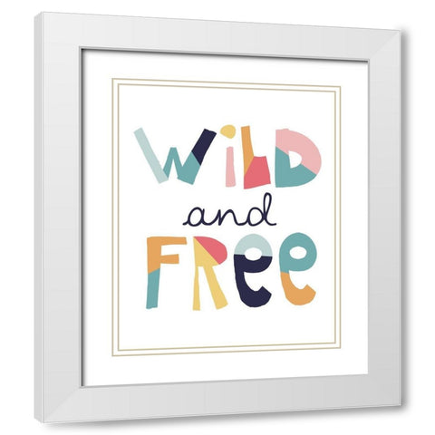 Wild Free Muted White Modern Wood Framed Art Print with Double Matting by McCully, Jennifer