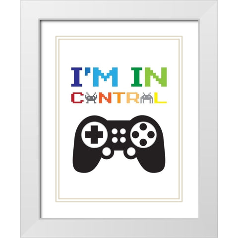 Im In Control 1 White Modern Wood Framed Art Print with Double Matting by McCully, Jennifer