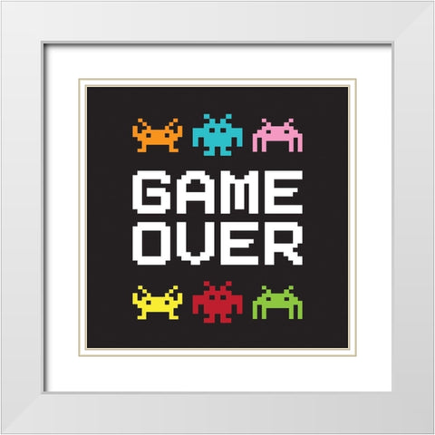 Game Over White Modern Wood Framed Art Print with Double Matting by McCully, Jennifer