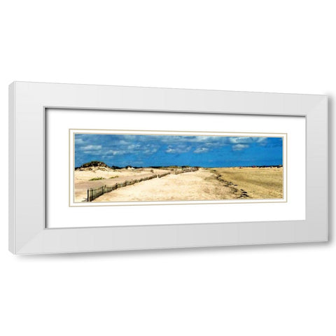 Endless Shoreline White Modern Wood Framed Art Print with Double Matting by Pica, Jeff