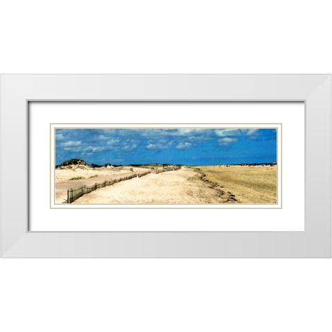 Endless Shoreline White Modern Wood Framed Art Print with Double Matting by Pica, Jeff