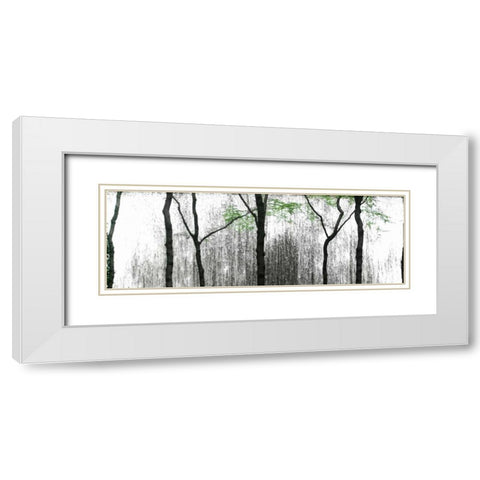 Midtown Waterfall White Modern Wood Framed Art Print with Double Matting by Pica, Jeff