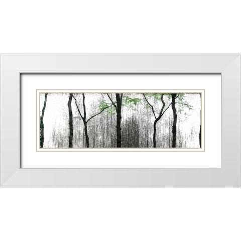Midtown Waterfall White Modern Wood Framed Art Print with Double Matting by Pica, Jeff