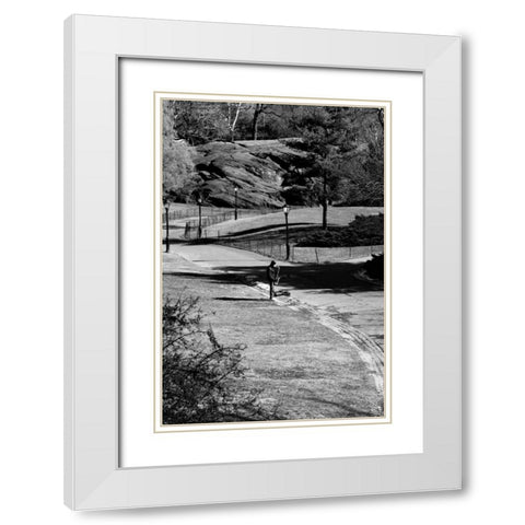 Central Park Jazz White Modern Wood Framed Art Print with Double Matting by Grey, Jace