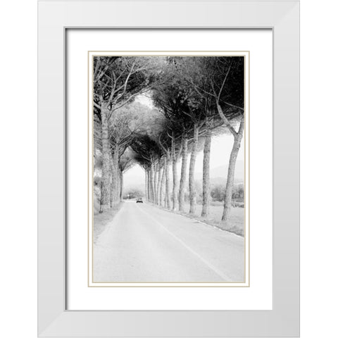 Italy 33 White Modern Wood Framed Art Print with Double Matting by Grey, Jace