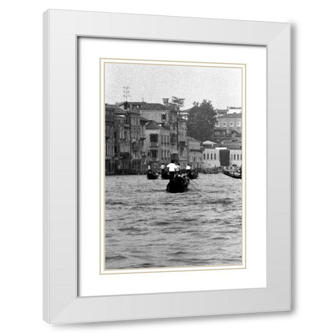 Venice Canal White Modern Wood Framed Art Print with Double Matting by Grey, Jace