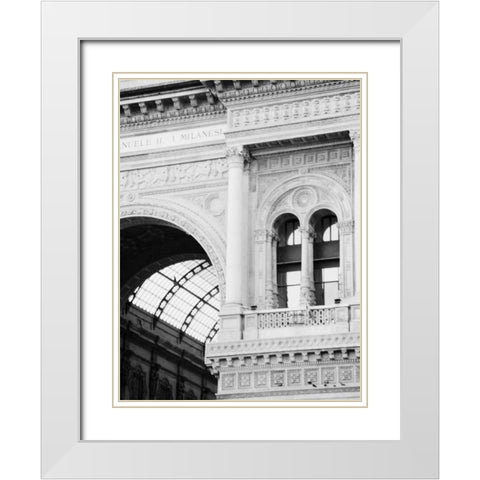 Milan White Modern Wood Framed Art Print with Double Matting by Grey, Jace