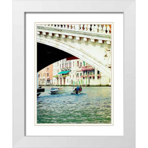 Venice Boat Ride 2 White Modern Wood Framed Art Print with Double Matting by Grey, Jace