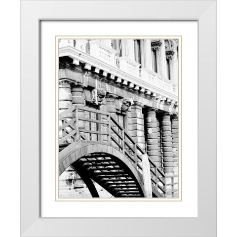 Venice Bridge White Modern Wood Framed Art Print with Double Matting by Grey, Jace