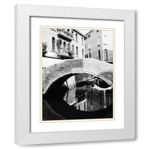 Venice Bridge 2 White Modern Wood Framed Art Print with Double Matting by Grey, Jace