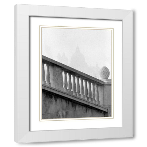 Venice Stairs White Modern Wood Framed Art Print with Double Matting by Grey, Jace