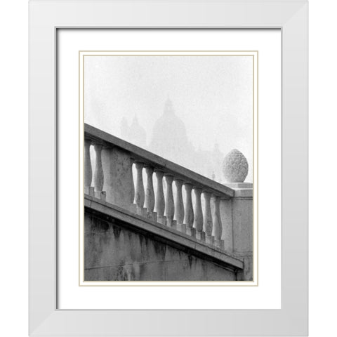 Venice Stairs White Modern Wood Framed Art Print with Double Matting by Grey, Jace