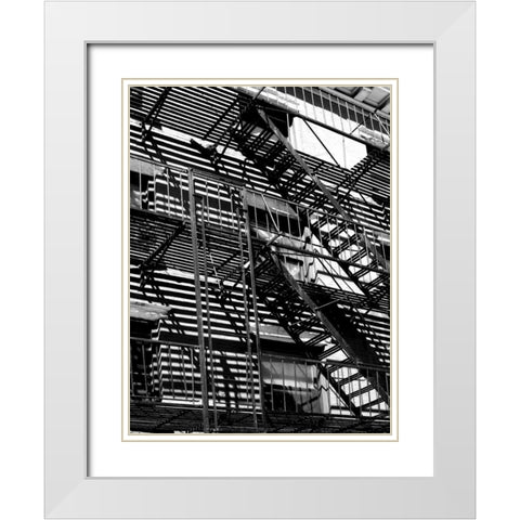Escaping The Fire A White Modern Wood Framed Art Print with Double Matting by Pica, Jeff