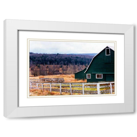 Rancher White Modern Wood Framed Art Print with Double Matting by Pica, Jeff