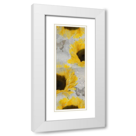 Butterfly Bloom White Modern Wood Framed Art Print with Double Matting by Allen, Kimberly