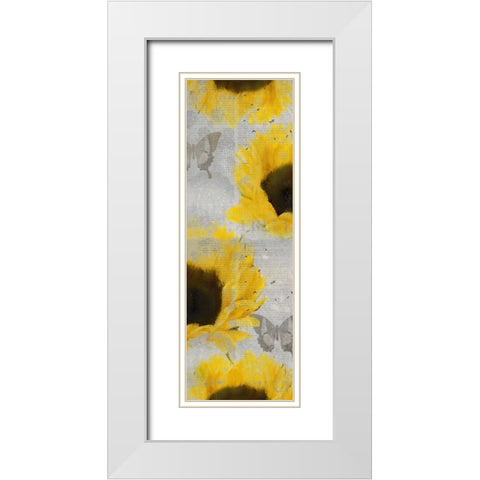Butterfly Bloom White Modern Wood Framed Art Print with Double Matting by Allen, Kimberly