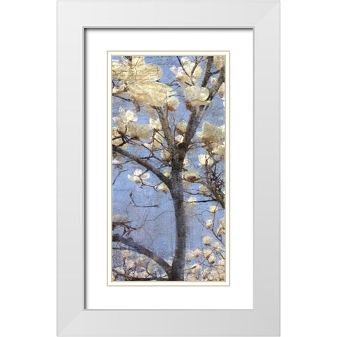 Magnolia Panel 1 White Modern Wood Framed Art Print with Double Matting by Allen, Kimberly