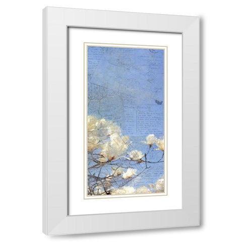 Magnolia Panel 3 White Modern Wood Framed Art Print with Double Matting by Allen, Kimberly