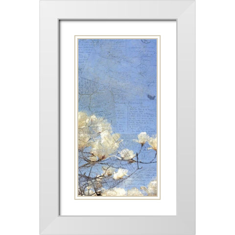 Magnolia Panel 3 White Modern Wood Framed Art Print with Double Matting by Allen, Kimberly