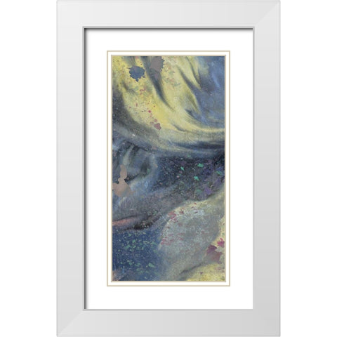 Space Yellow 1 White Modern Wood Framed Art Print with Double Matting by Allen, Kimberly