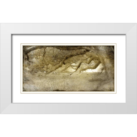 Evergreen Dawn White Modern Wood Framed Art Print with Double Matting by Allen, Kimberly