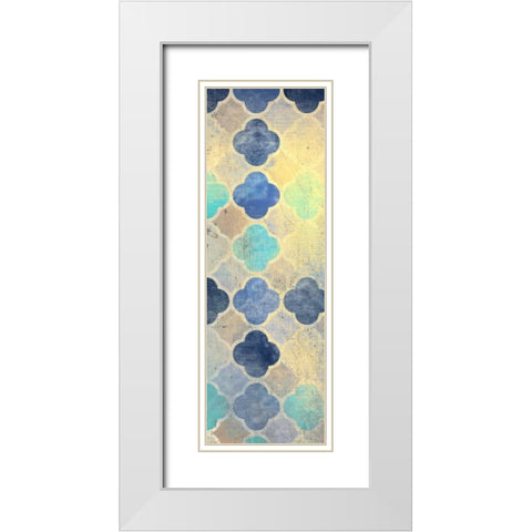 Indigo Panel A White Modern Wood Framed Art Print with Double Matting by Allen, Kimberly