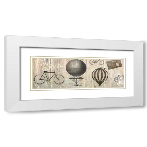 Live Love Travel 1 White Modern Wood Framed Art Print with Double Matting by Allen, Kimberly