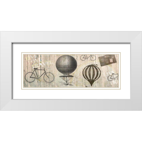 Live Love Travel 1 White Modern Wood Framed Art Print with Double Matting by Allen, Kimberly