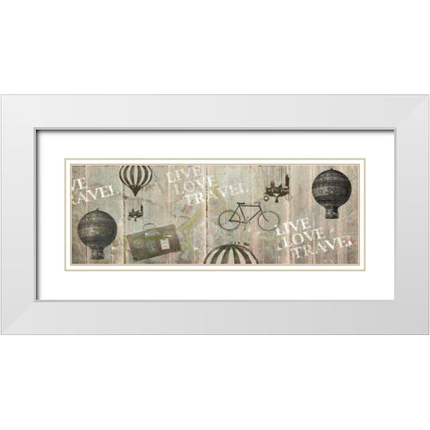 Live Love Travel 2 White Modern Wood Framed Art Print with Double Matting by Allen, Kimberly