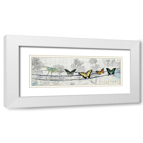 Butterfly Day White Modern Wood Framed Art Print with Double Matting by Allen, Kimberly