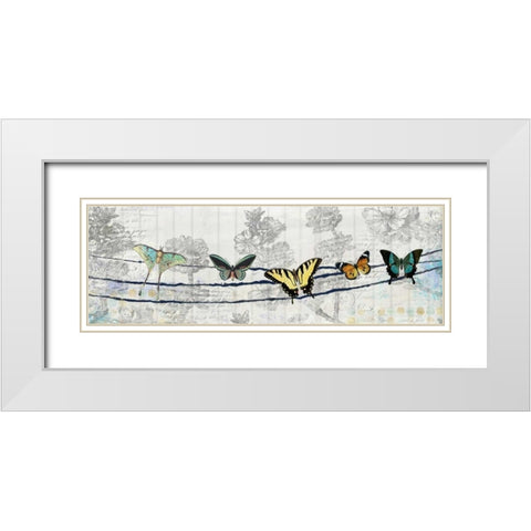 Butterfly Day White Modern Wood Framed Art Print with Double Matting by Allen, Kimberly