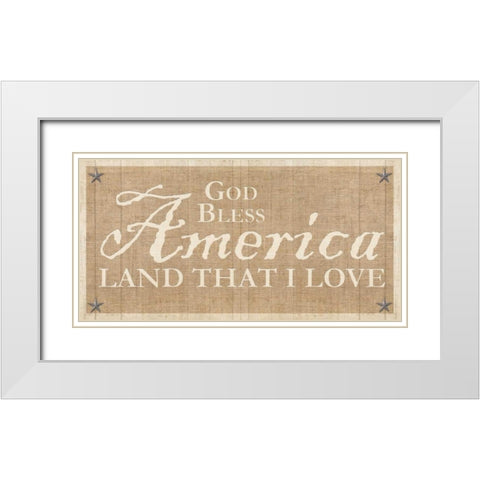 Americana 5 White Modern Wood Framed Art Print with Double Matting by Allen, Kimberly