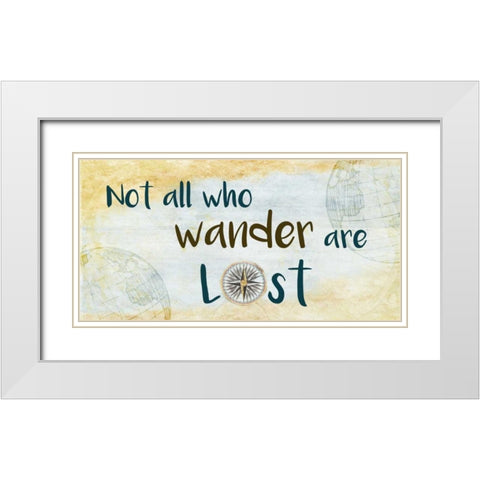 Wander 4 White Modern Wood Framed Art Print with Double Matting by Allen, Kimberly