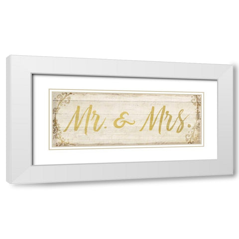 Mr and Mrs White Modern Wood Framed Art Print with Double Matting by Allen, Kimberly