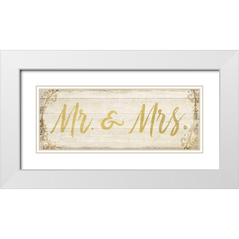 Mr and Mrs White Modern Wood Framed Art Print with Double Matting by Allen, Kimberly