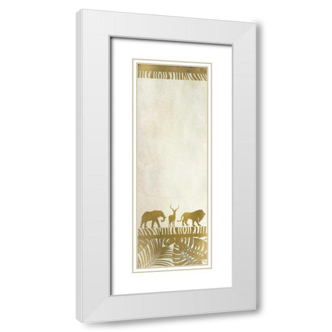 Golden Safari White Modern Wood Framed Art Print with Double Matting by Allen, Kimberly