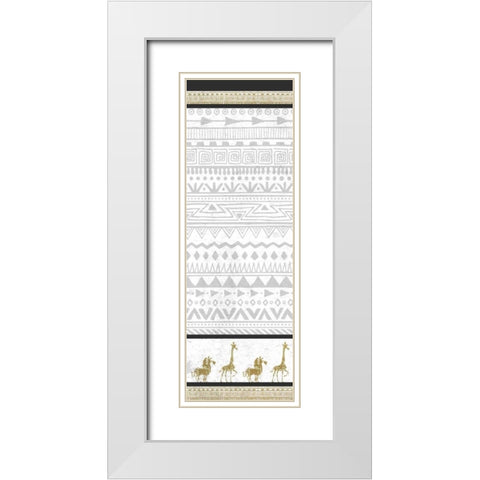 Tribal Day White Modern Wood Framed Art Print with Double Matting by Allen, Kimberly