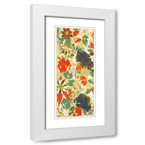 Carte Postale Blooms Henna 2 White Modern Wood Framed Art Print with Double Matting by Allen, Kimberly