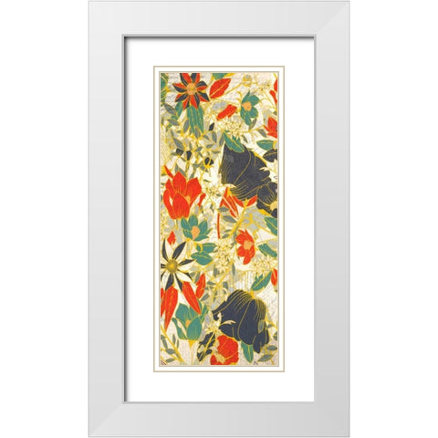 Carte Postale Blooms Henna 2 White Modern Wood Framed Art Print with Double Matting by Allen, Kimberly