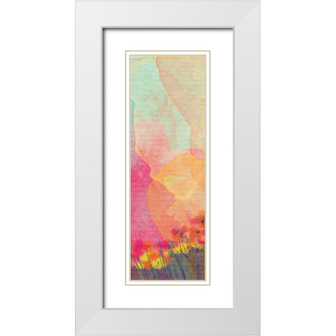 Poppies A White Modern Wood Framed Art Print with Double Matting by Allen, Kimberly