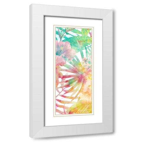 Tropical Brights 1 White Modern Wood Framed Art Print with Double Matting by Allen, Kimberly