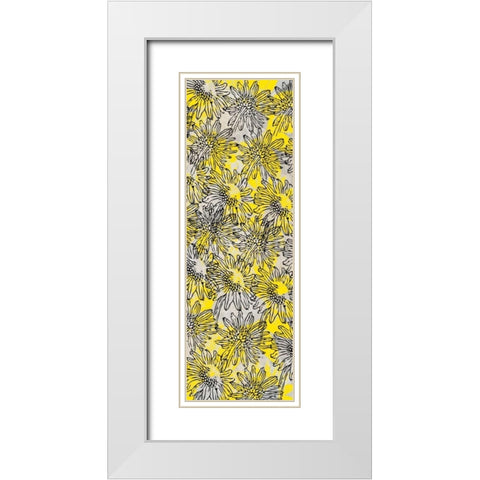 Yellow Sketch White Modern Wood Framed Art Print with Double Matting by Allen, Kimberly
