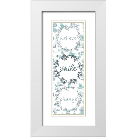 Change 5 White Modern Wood Framed Art Print with Double Matting by Kimberly, Allen