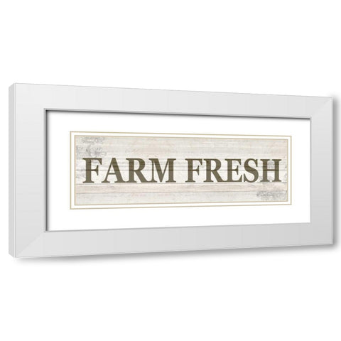Floral Farm Fresh White Modern Wood Framed Art Print with Double Matting by Allen, Kimberly