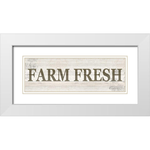 Floral Farm Fresh White Modern Wood Framed Art Print with Double Matting by Allen, Kimberly