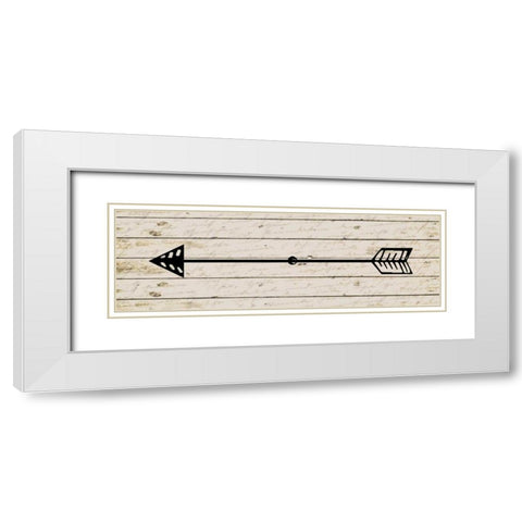 Arrow 1 White Modern Wood Framed Art Print with Double Matting by Allen, Kimberly